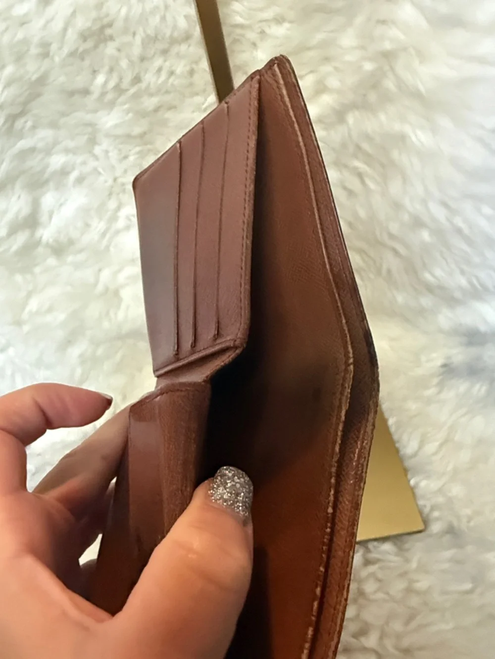 Louis Vuitton Monogram Canvas Wallet - Dark Brown & Gold Mens